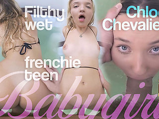 Filthy Wet French Teen Gets a Creampie