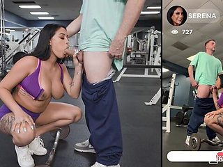 Awesome gym fuck with hot babes Selina Bentz and Serena Santos