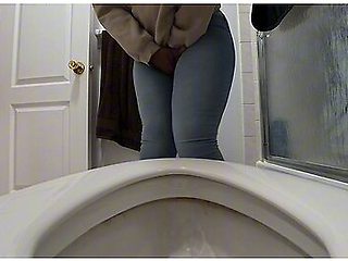 How Long Can I Hold It While Looking At The Toilet Part 17: Squirming In Jean
