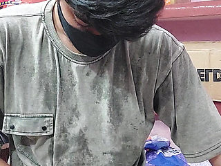 A man using there own hand and try to cum