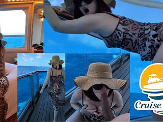 Italian MILF Sailor Cuckold Fucked by Stranger on Cruise - Outdoor Blowjob & Cum in Mouth