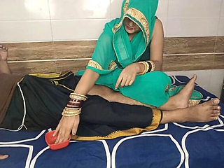 Father-in-law calls daughter-in-law to room for oil massage then fucks her tight Indian pussy hard