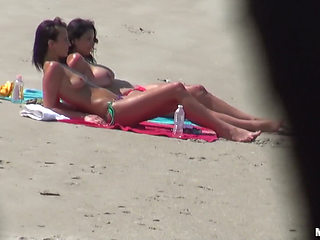 Pervs on Patrol - Latina Missy Mart Seduces a Lucky Hiker for a Hot Topless Beach 3some Session