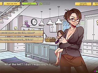 Gobbling the principal's vulva on the desk in a high school adventure