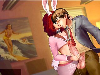 Cartoon fantasy with pedal pumping and some wild three-dimensional action featuring Loveskysan69real