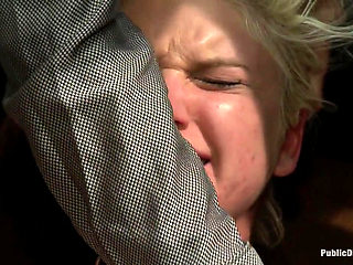 Tall Blonde Amateur Gets Fucked While Wearing Blackout Contact Lenses - She Can't See a Thing!!