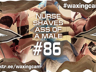 Nurse Shaves Ass of a Male