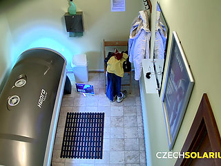 Czech Solarium 10: Shaved Pussy in Solarium, No Fucking Shame