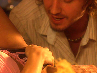 Blonde goddess gets fucked on the kitchen table