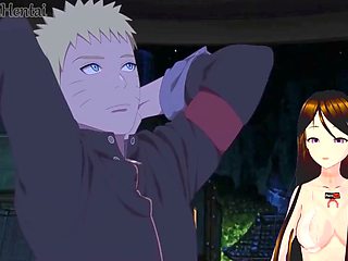 Big-butted anime cutie in Naruto-themed hentai
