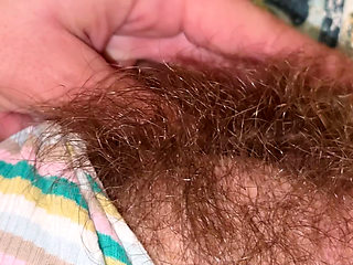 Super Thick and Long Plussy Hair Bush Closeup