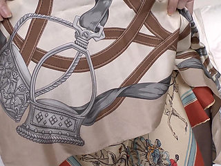 Cum on Stepmother's Silk Scarf, Lady Victoria Valente