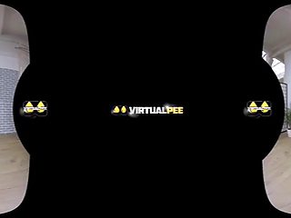 Virtual reality porn pissing with Vicky Love
