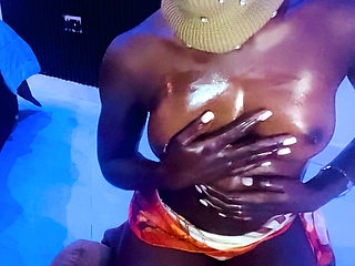 Hot Slim Thick African Ebony Goddess POV Oily Small Tits Massage Slow Motion