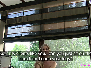 Female Agent - Cute Blonde Gets All the Pussy and Cock She Wants