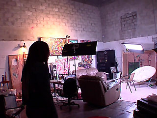 Young black teen eats a white big cock