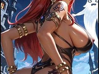 Cute Cyberpunk red head bounce her ass (Ai animation)