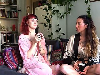 Two remarkable German brunettes with lesbian