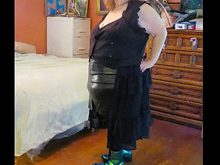 Modeling My New Domme Outfit 4 U silent video from photos