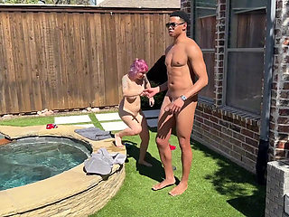 Alternative MILF Gets Fucked in Pool by BBC