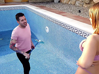 Mys Alessandra: Pretty Busty Blonde Mys Alessandra Fucking in the Pool with Kevin White
