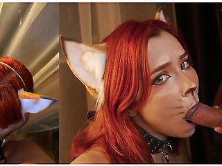 Sexy Fox Plays With And Swallows Huge - Facial