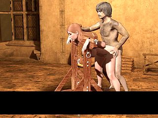 Animated anime wife gets down in 3D action with some thrilling struggles