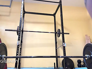 Booty Shorts, Thong, and Sports Bra Powerlifting Workout - Squat, Bench, Sumo Weightlifting