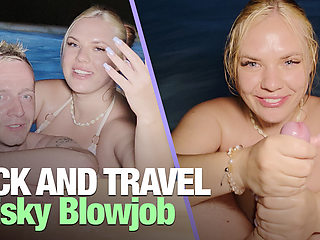 FUCK AND TRAVEL - We nearly got caught but she couldn't stop blowing - Part 1