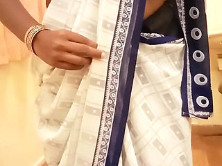 Desi Tamil Wife Renu Panties Body Show & Slow Saree Dressing Tease for Secret Bestie! Indianhotwifex