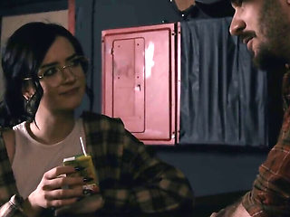 Pegging session for a bartender with a big juicy booty