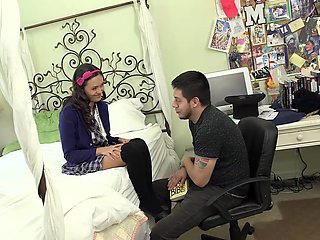 Teen Maya in tight uniform gets pounded