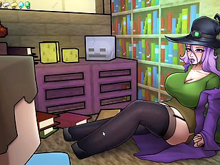 Horny witch gives dirty oral pleasure in a crafty way