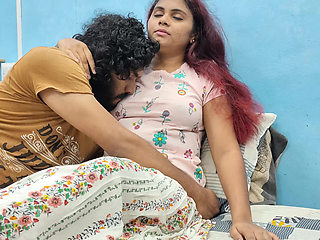 T shirt and skirt hot romantic lip lock in bedroom romancce