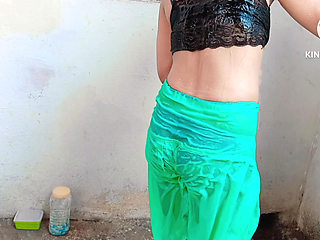 Full Indian Step Sister Bathing Front Her Stepbrother