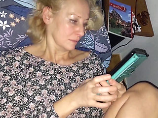 Mature Blonde Wife Enjoys Sex, Close-up