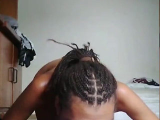 A Naughty Little Showing off While Eating Her Breakfast