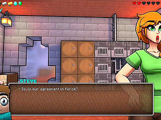 Hornycraft Minecraft Parody - Alex Gives Steve the Best Handjob Ever for Emeralds