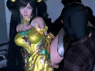 3D Big Boobs Cosplay Slut Cheating with Big Dick in Bathroom