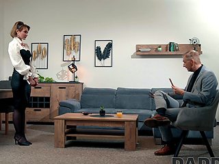 Daruma Rai and Boris Schwarz in lingerie casting with stockings