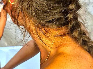 Fun in the Bathroom Fingering with Whipped Cream Deepthroat