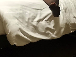 Cheeky Tit Wiggle Tease - Stockings Suspenders Bra Pulled Down for the Boys