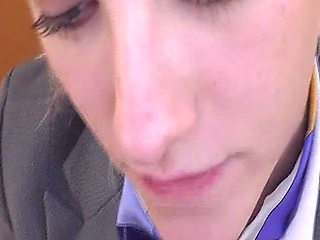 Blue-eyed Beauty Breaks Composure. Innocent Look Turns Into Wild Desire!