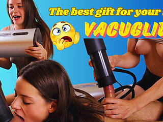Cute girlfriend gets VacuGlide as a gift for her BF.