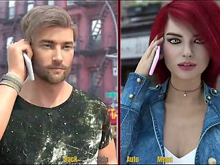 Steamy tale of a redhead milf in a homemade visual novel game