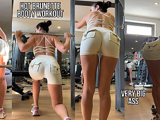 Big Juicy Ass Workout in Tight Shorts