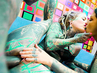 Goth and Hippie Chick Love Gettiing Anal Fuck and Facial Cumshots