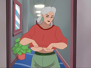 The Secret of the mansion - changing the light bulb with a busty redhead milf