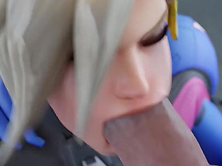 Mercy’s Romantic Dinner - Big Ass Fuck & Wild Anal with Moans - 3D Adult Animation