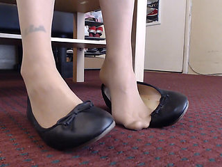 Pantyhose Ballet Flats Shoeplay